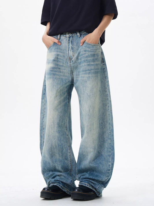 869 nan – Men's wide leg jeans streetwear fit