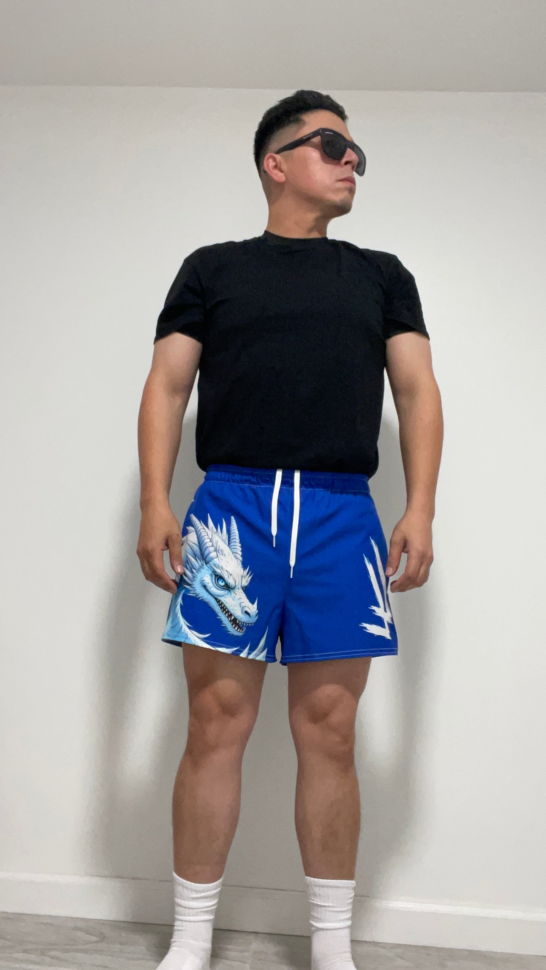 Blue Eyes White Dragon Body Building Leg Day Shorts - Luis’s Locker