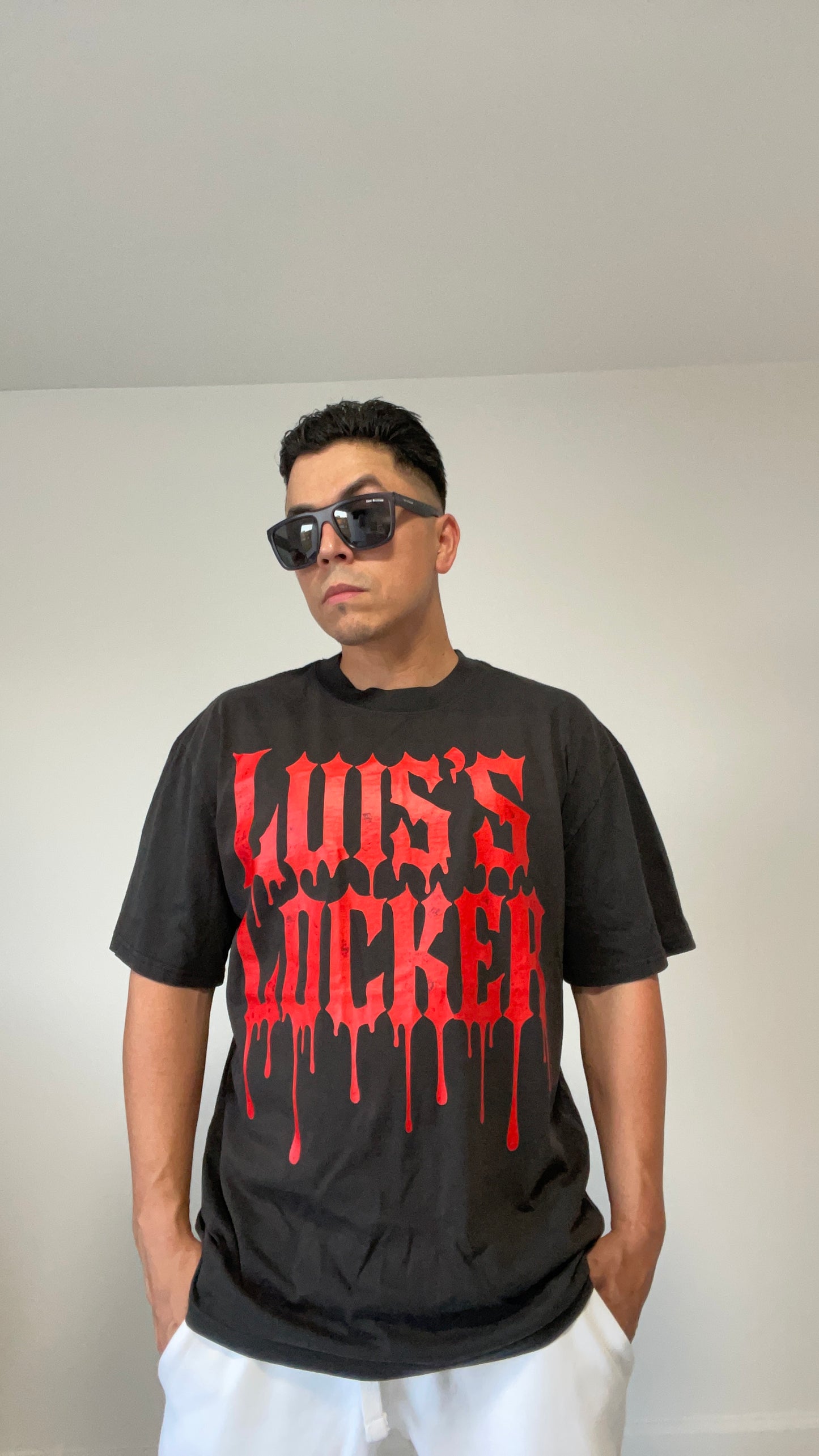 LL Drip Script Tee – Blood Red Edition - Luis’s Locker