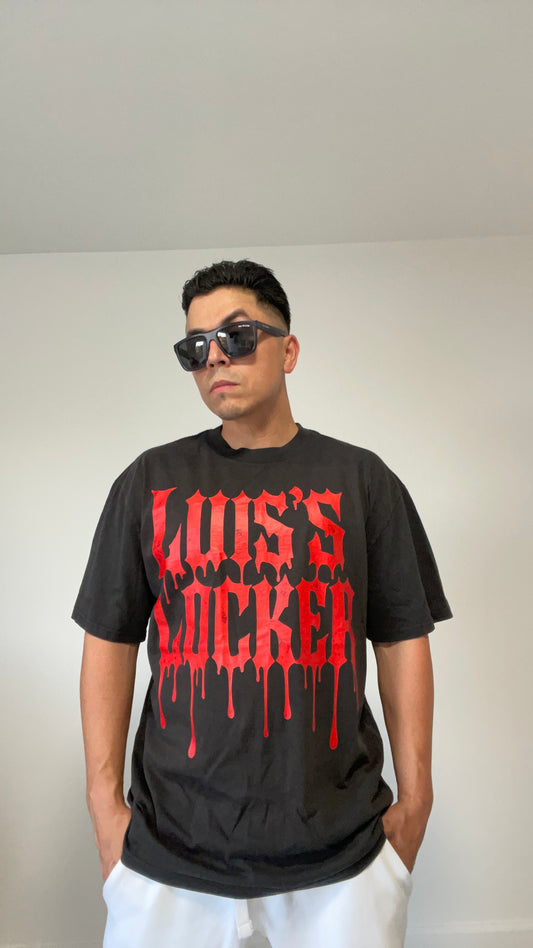 LL Drip Script Tee – Blood Red Edition - Luis’s Locker