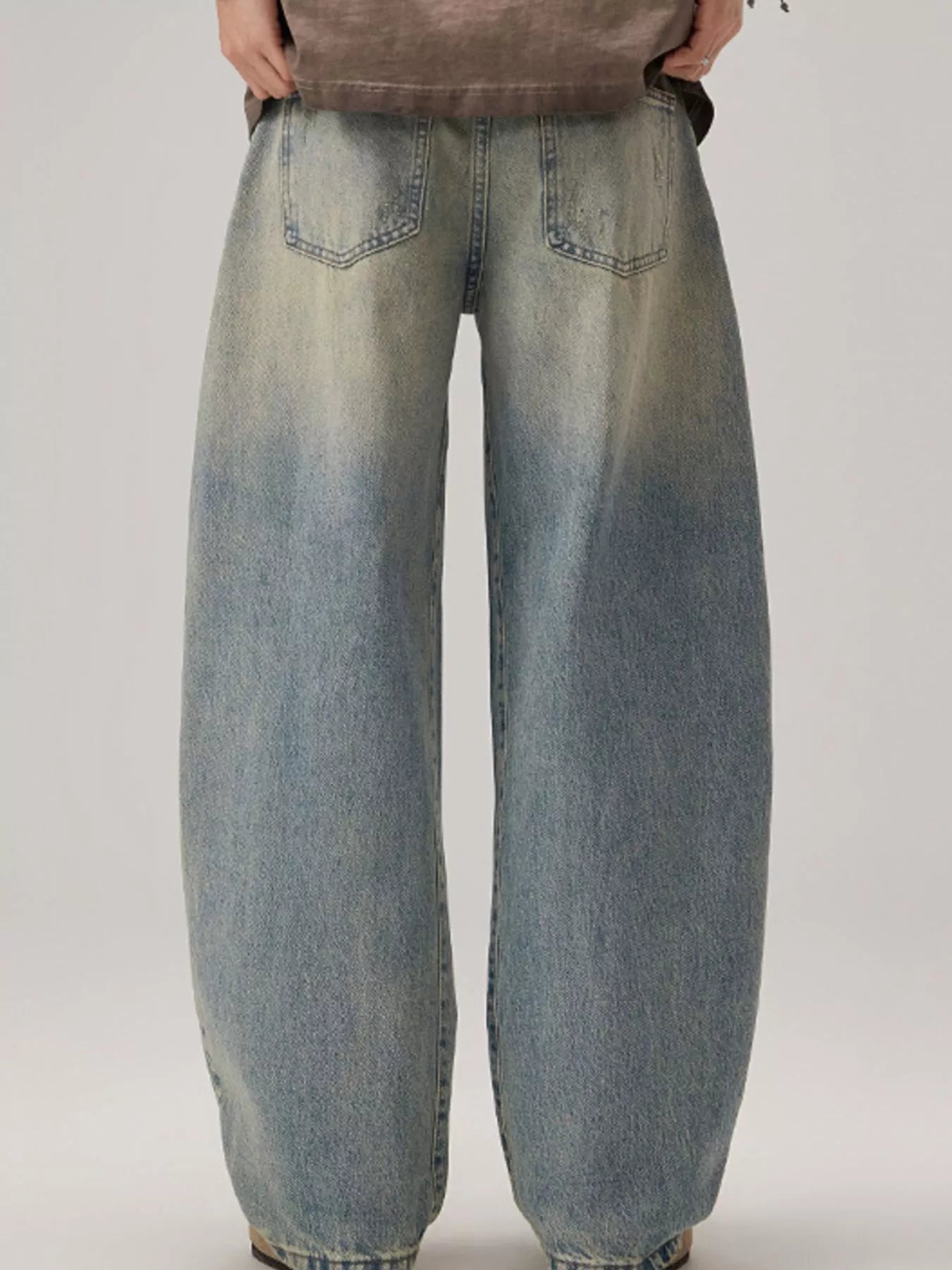 1219 nan – Men's wide leg jeans streetwear fit