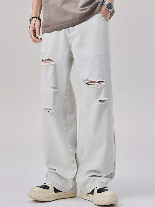 577 nan – Men's wide leg jeans streetwear fit