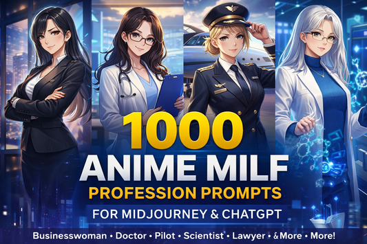 1000 AI Anime MILF Prompts | Professional Mature Anime Women for Midjourney & ChatGPT