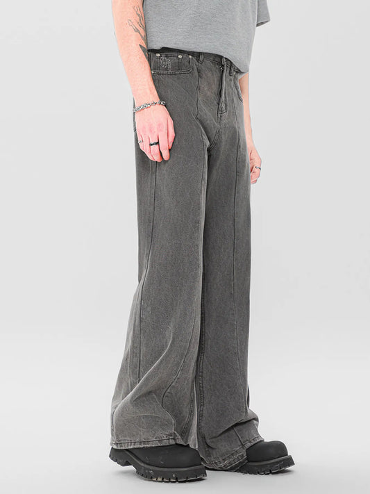 1277 Men's High-Waisted Flare Jeans – men's flare jeans (Y2K) (front view)