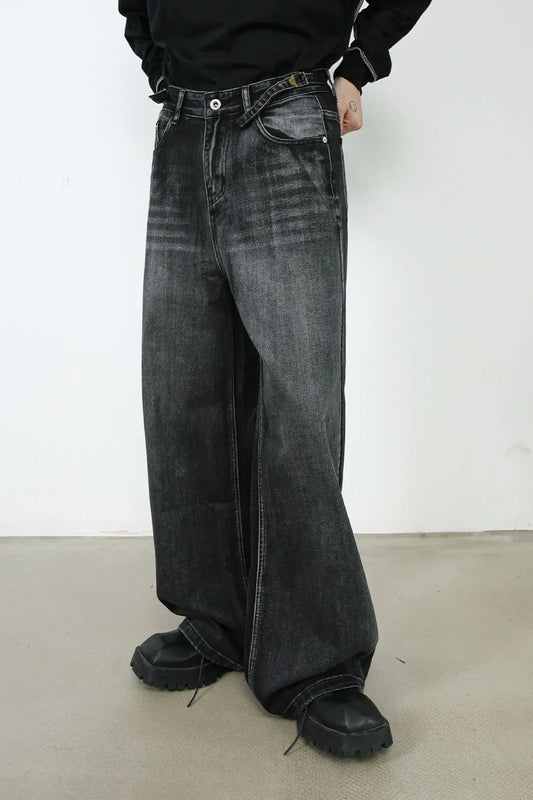 949 nan – Men's wide leg jeans streetwear fit