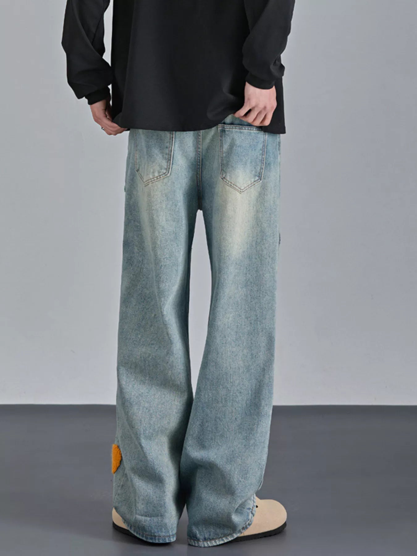 589 nan – Men's wide leg jeans streetwear fit