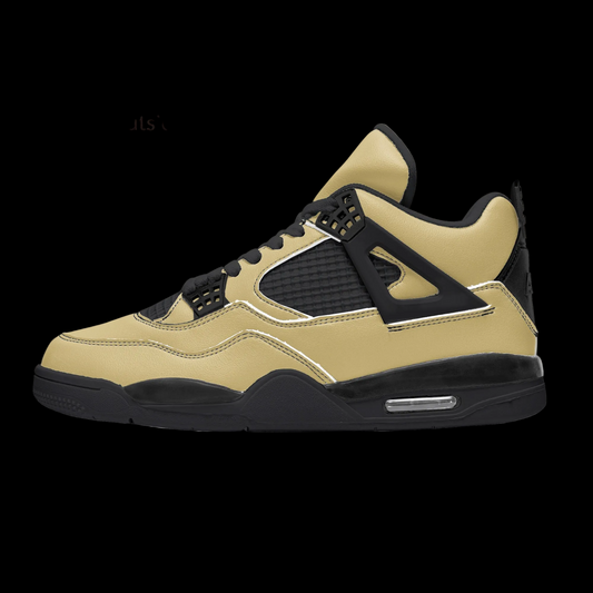 Retro Air Cuatro High Top Sneakers – Pizza Crust Beige Edition
