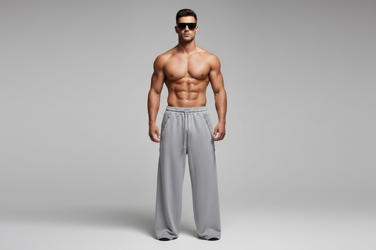 Snow Washed Tape Raw Edge Sweatpants - back view