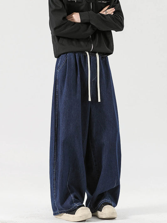 292 nan – Men's wide leg jeans streetwear fit