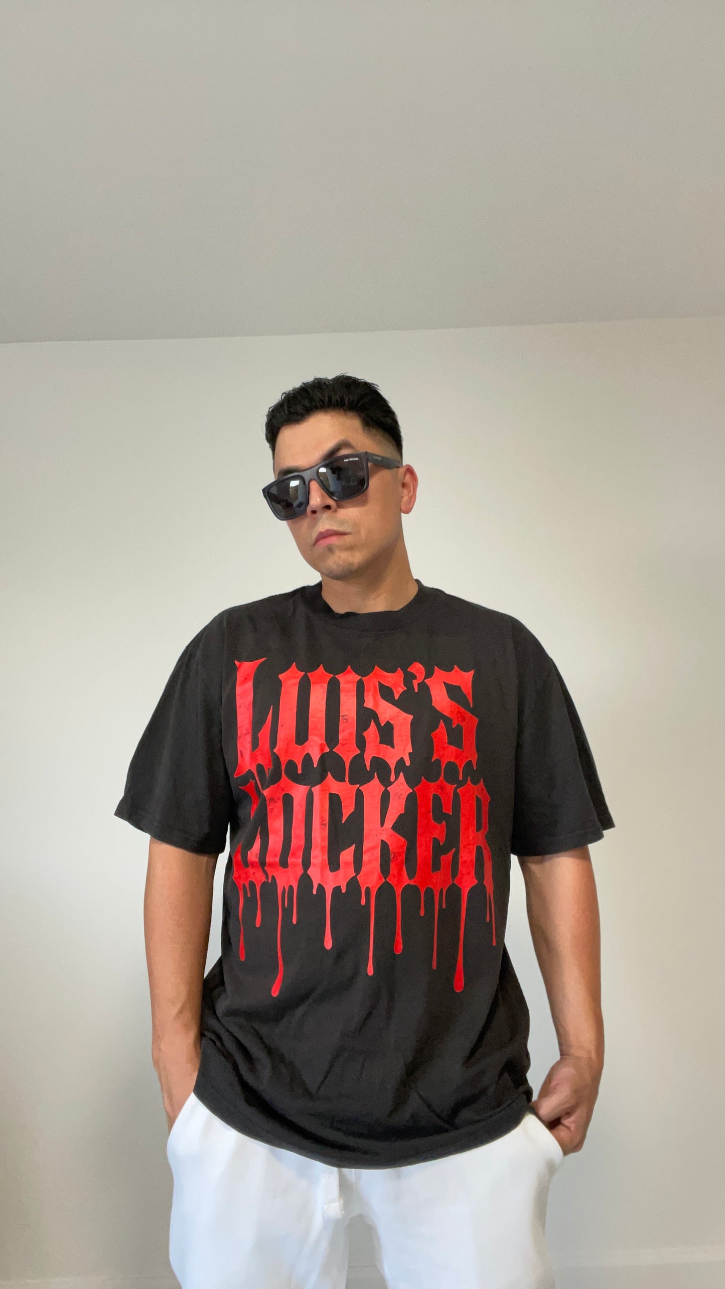 LL Drip Script Tee – Blood Red Edition - Luis’s Locker