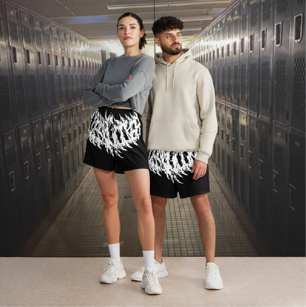 Luis’s Gothic Wave Black Shorts - Luis’s Locker