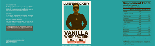 Luis’s Locker 100% Whey Protein Isolate – Vanilla (PRE-ORDER) - Luis’s Locker