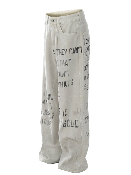959 nan – Men's wide leg jeans streetwear fit