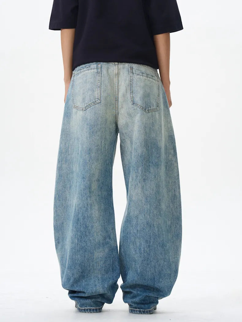 870 nan – Men's wide leg jeans streetwear fit