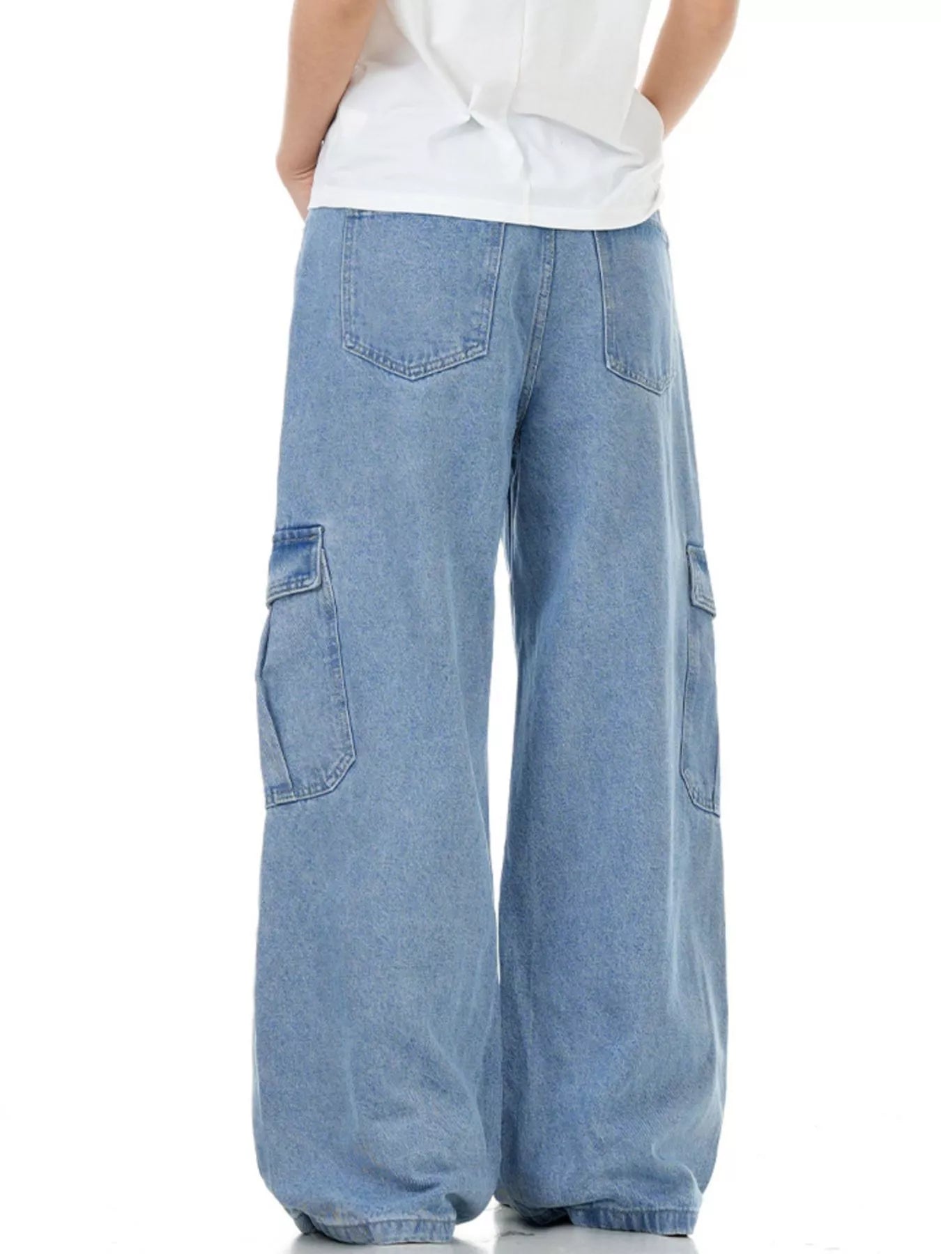 144 nan – Men's wide leg jeans streetwear fit