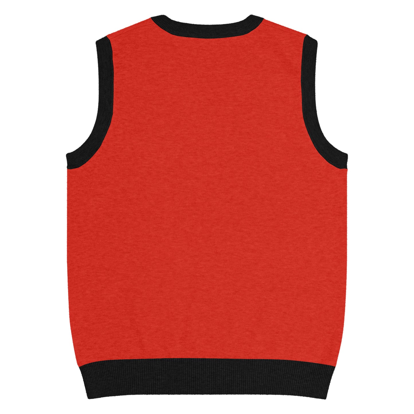 Wild Stallion Knit Vest – Red V-Neck Edition