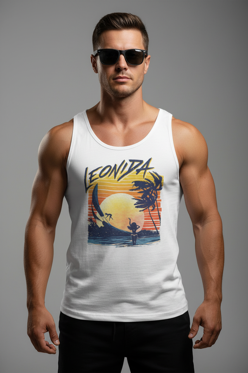 Jason’s Leonida Men's Tank Top GTA VI Merch – Side View