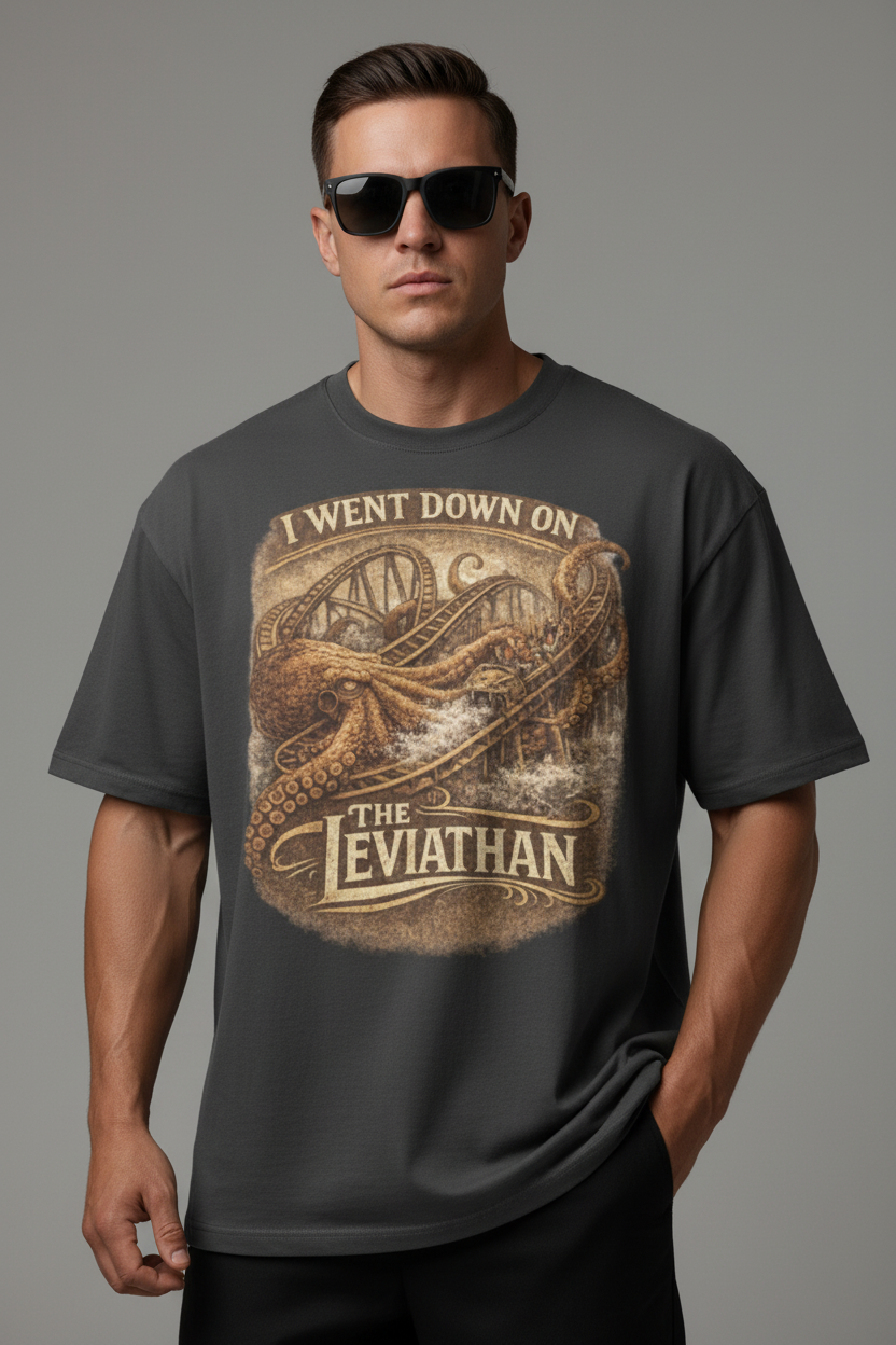 Lucia’s I went Down On The Leviathan Oversized faded Graphic t-shirt GTA VI Inspired Merch – View 10