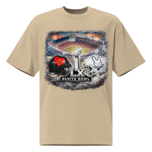 Benito Bowl LX Helmets Graphic Oversized faded t-shirt – Front View