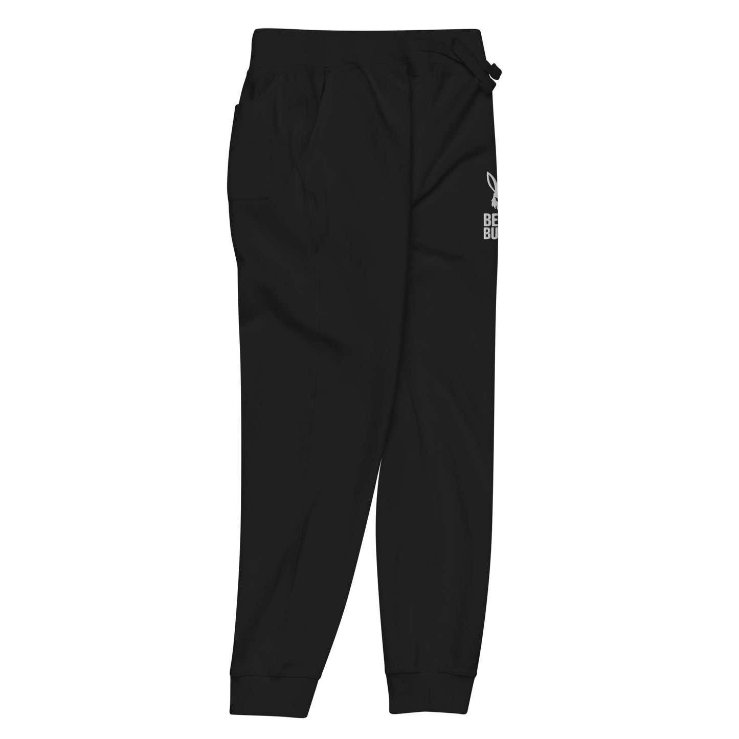 Beast Bunny Embroidered Fleece Joggers – Shadow Black Edition