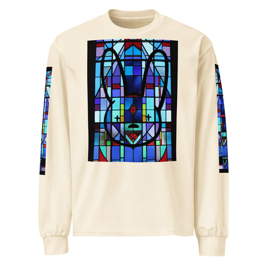 Benito Bunny Logo Inspired Premium heavyweight long sleeve shirt – Front View