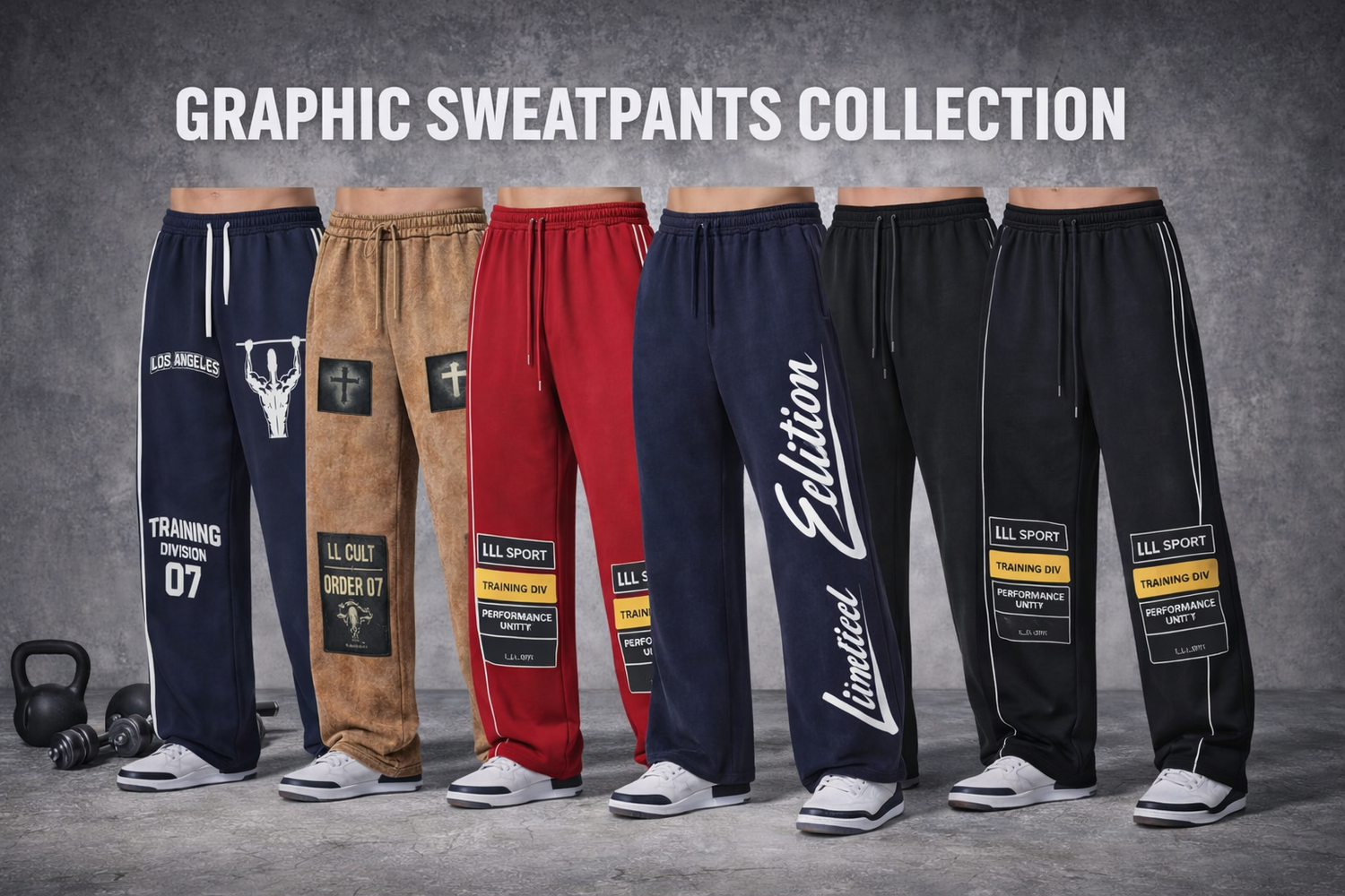 Graphic sweatpants