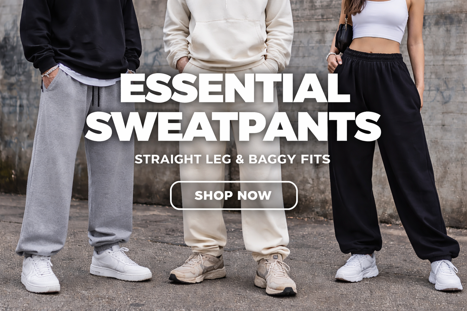 Straight leg sweatpants