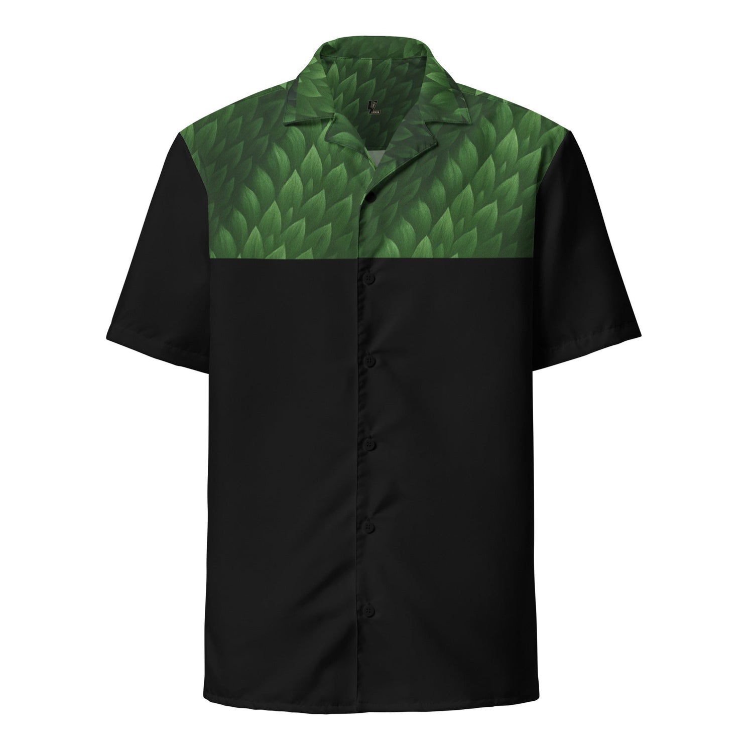 pattern button up shirt
