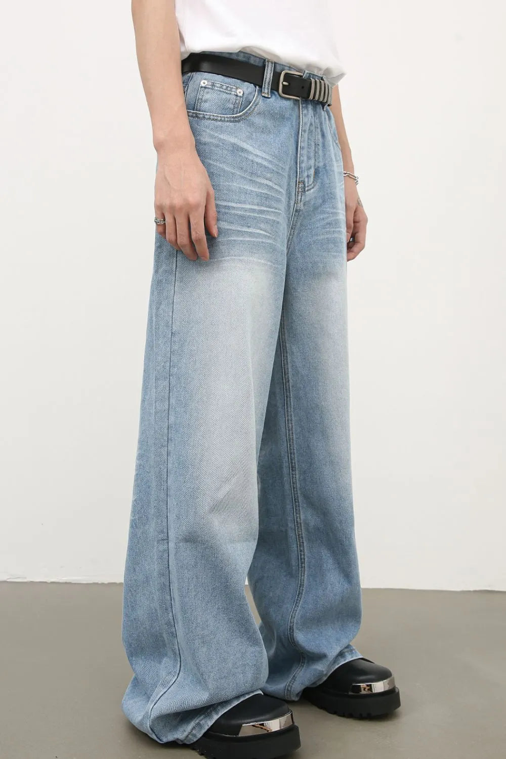 180 nan – Men's wide leg jeans streetwear fit