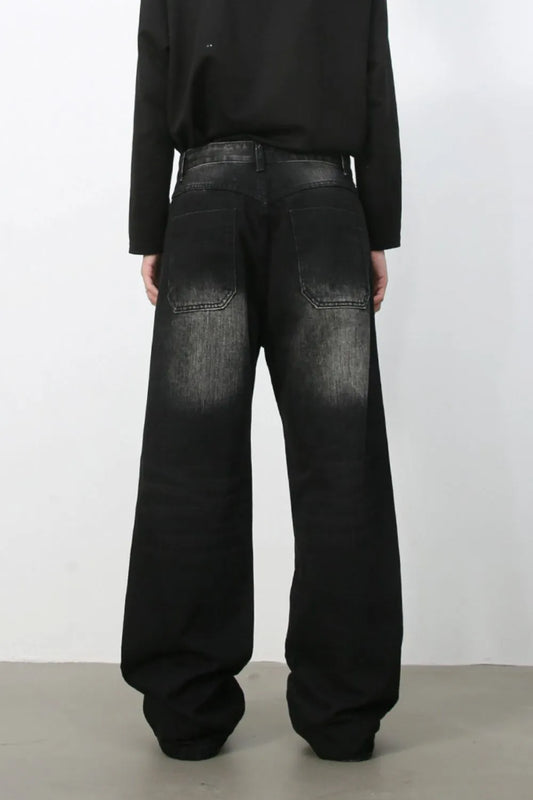 062 nan – Men's wide leg jeans streetwear fit