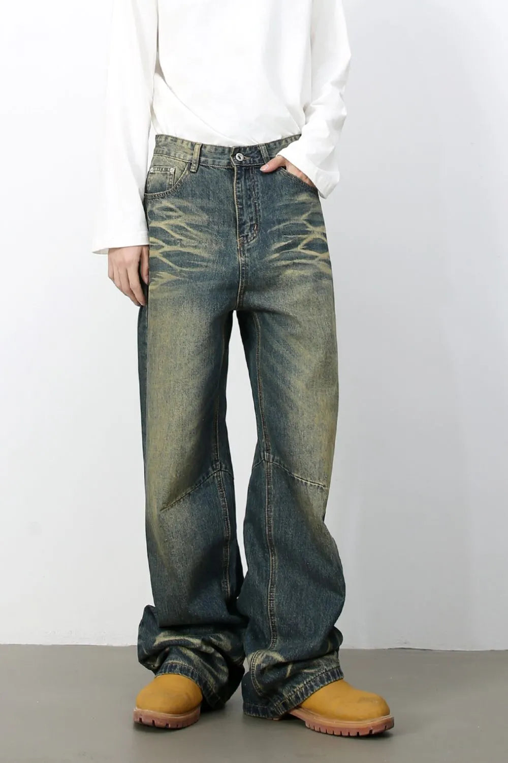 799 Men's Wide Leg Jeans – Men's wide leg jeans streetwear fit