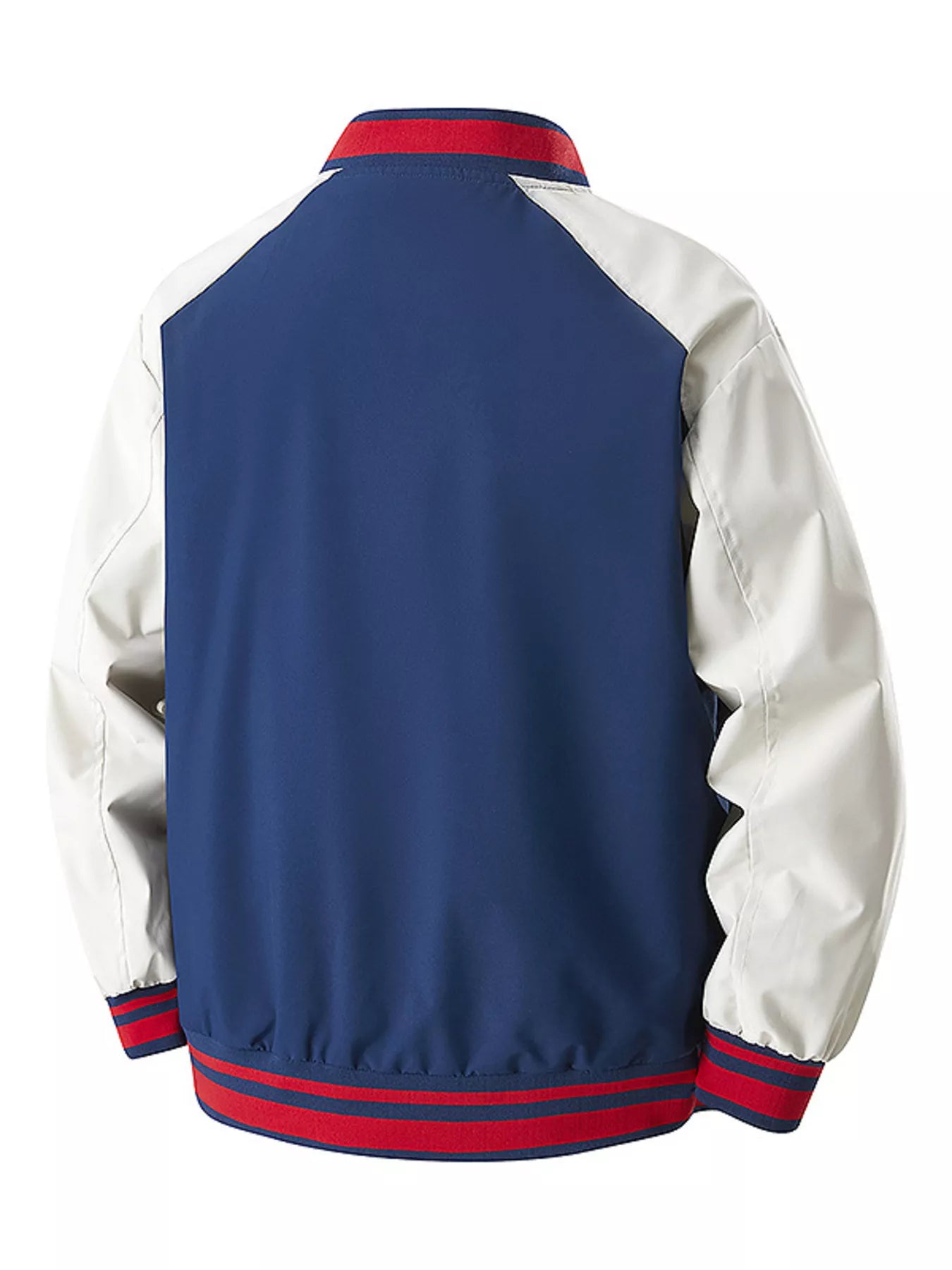 Sporty Long Sleeve Varsity Jacket – Light Yellow – side view