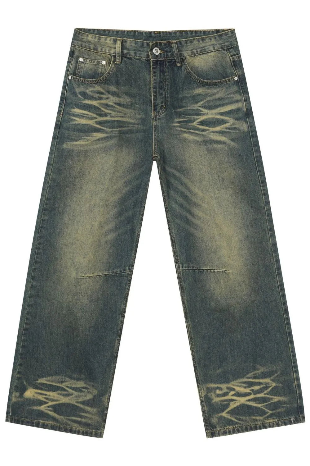 803 nan – Men's wide leg jeans streetwear fit