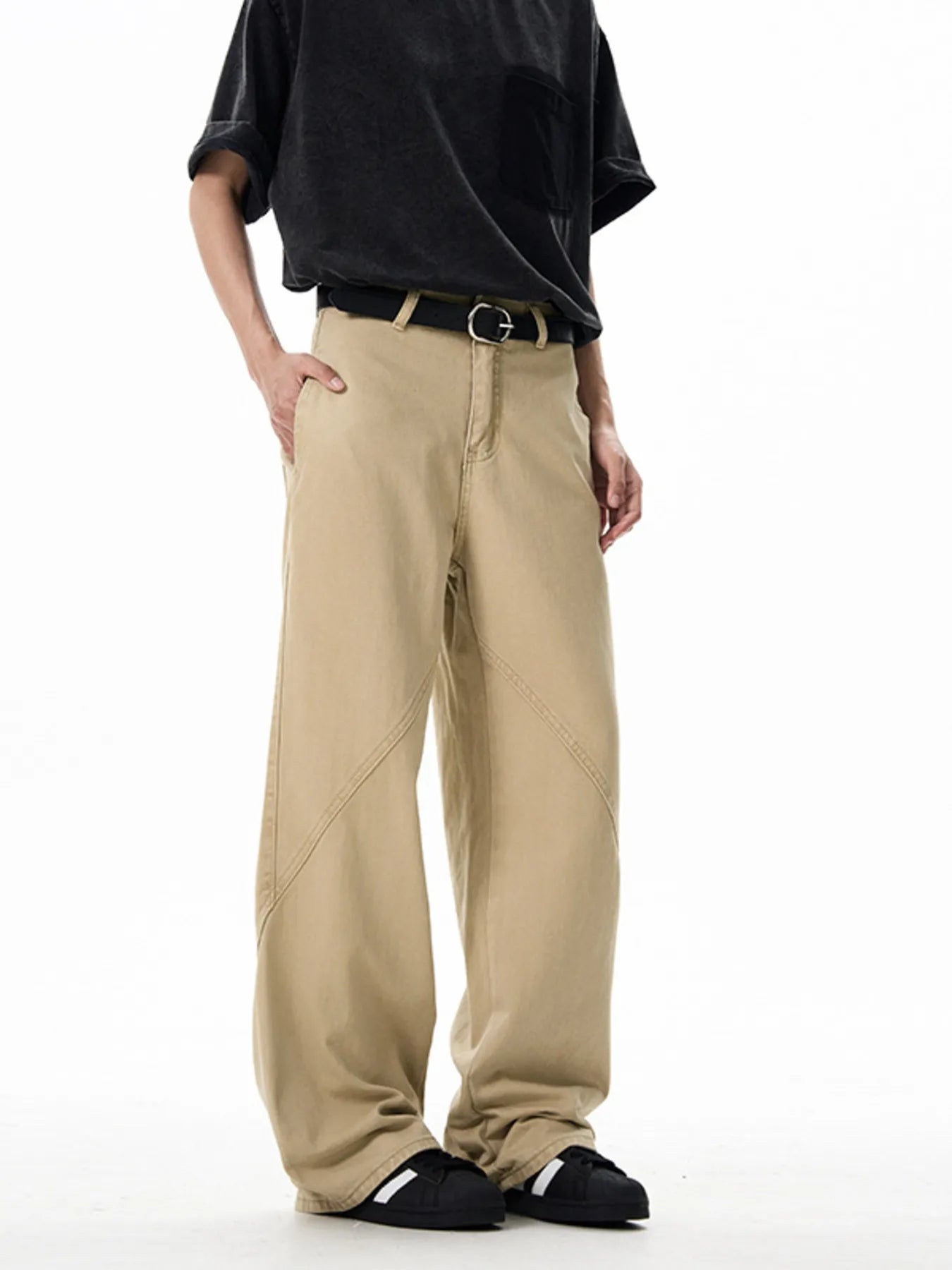 860 nan – Men's wide leg jeans streetwear fit