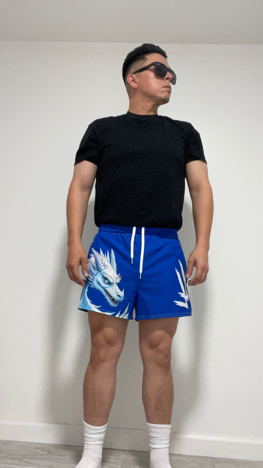 Blue Eyes White Dragon Body Building Leg Day Shorts - Luis’s Locker