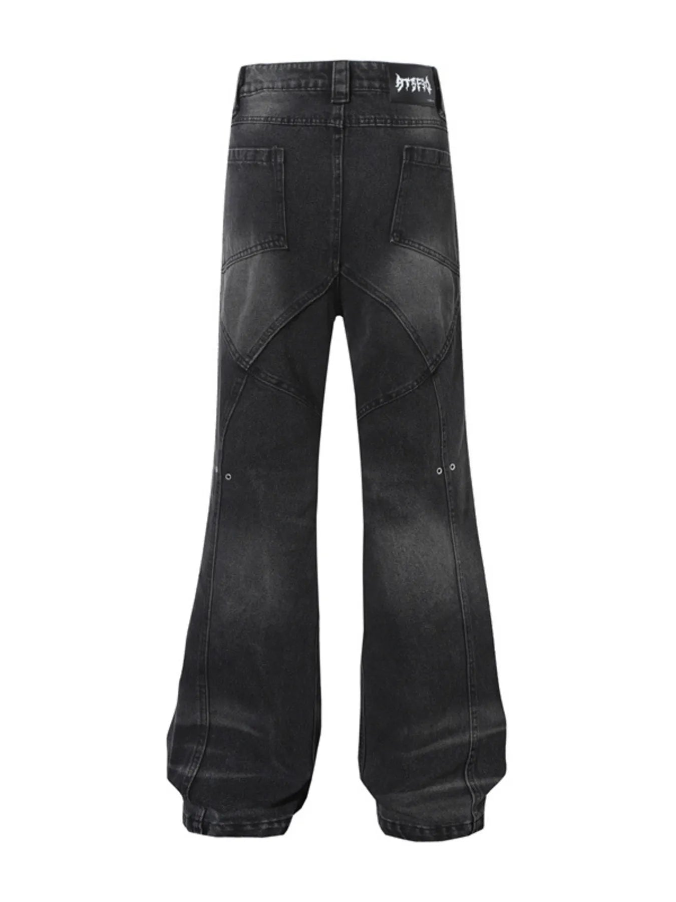 1287 Men's Wash Wide Leg Flare Jeans – men's flare jeans (Y2K) (front view)