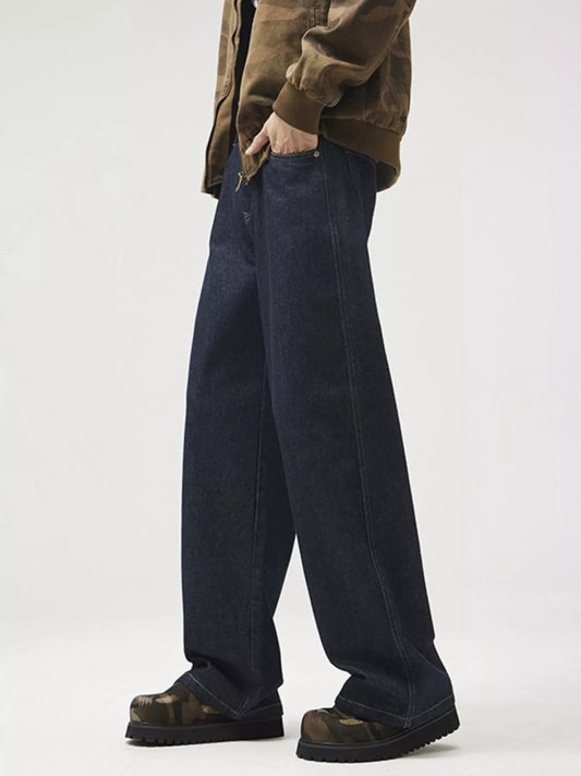 054 nan – Men's wide leg jeans streetwear fit