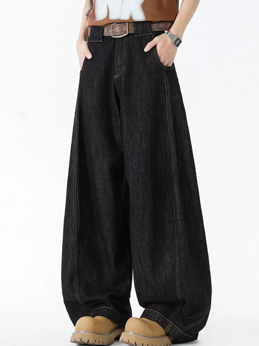 522 nan – Men's wide leg jeans streetwear fit