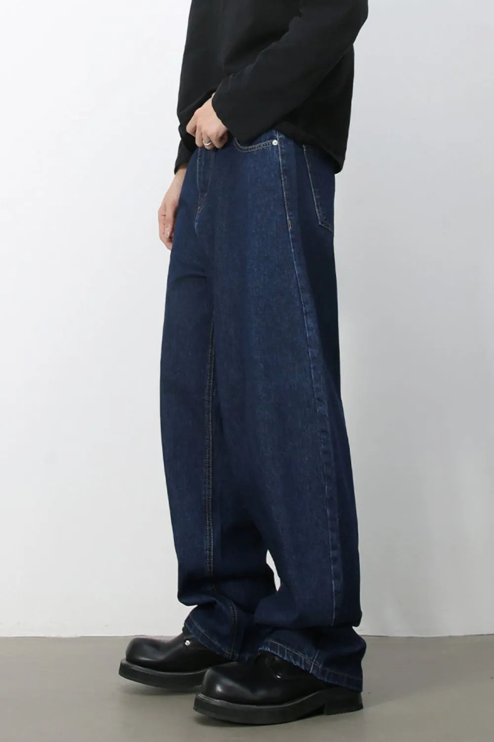 156 nan – Men's wide leg jeans streetwear fit
