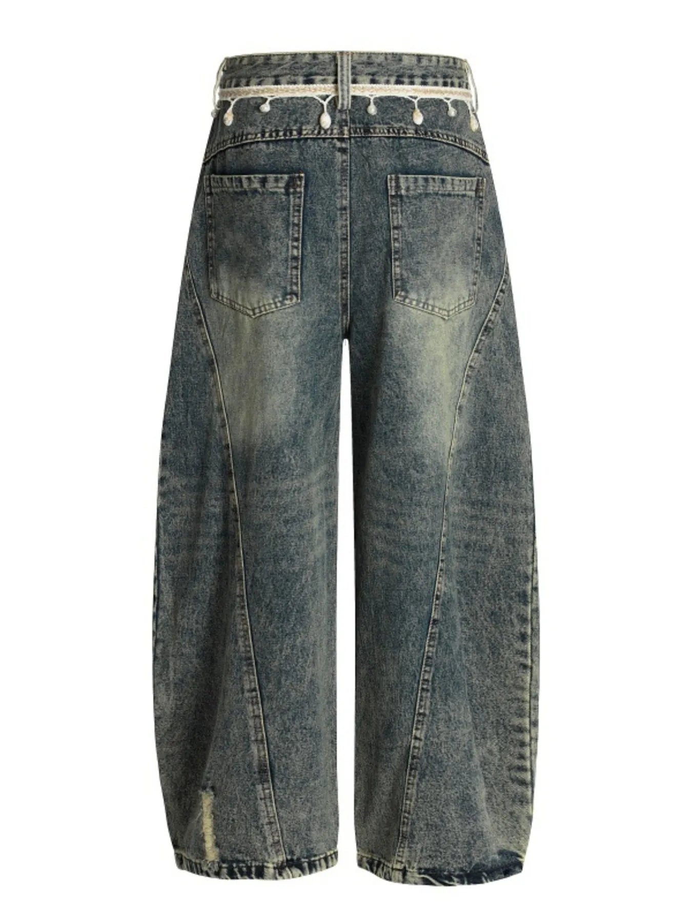 618 nan – Men's wide leg jeans streetwear fit
