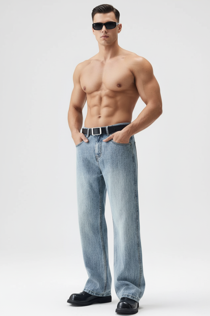 Men's Wash Relaxed Fit Jeans - Comfortable Everyday Denim