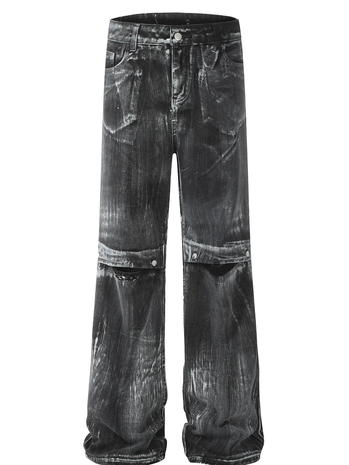 1087 nan – Men's wide leg jeans streetwear fit