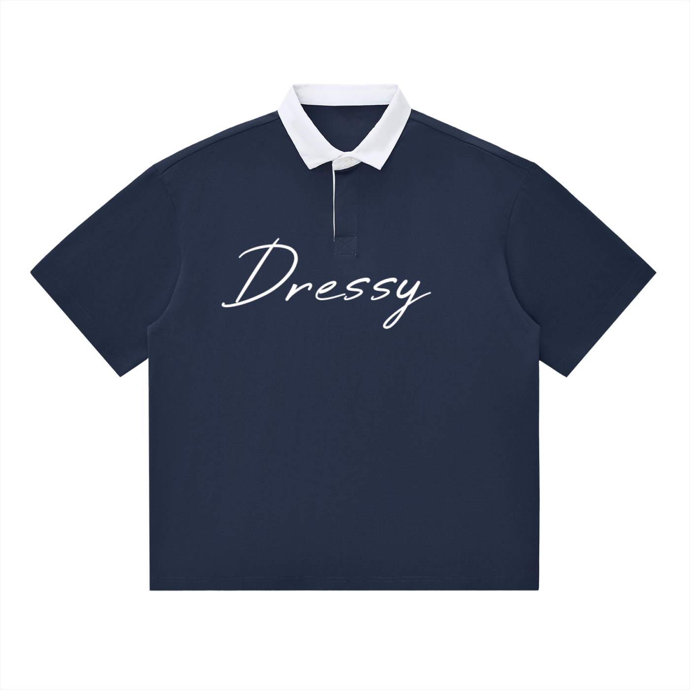 Dressy Mens Essential Contrast Polo Casual Shirt - Black - detail close-up