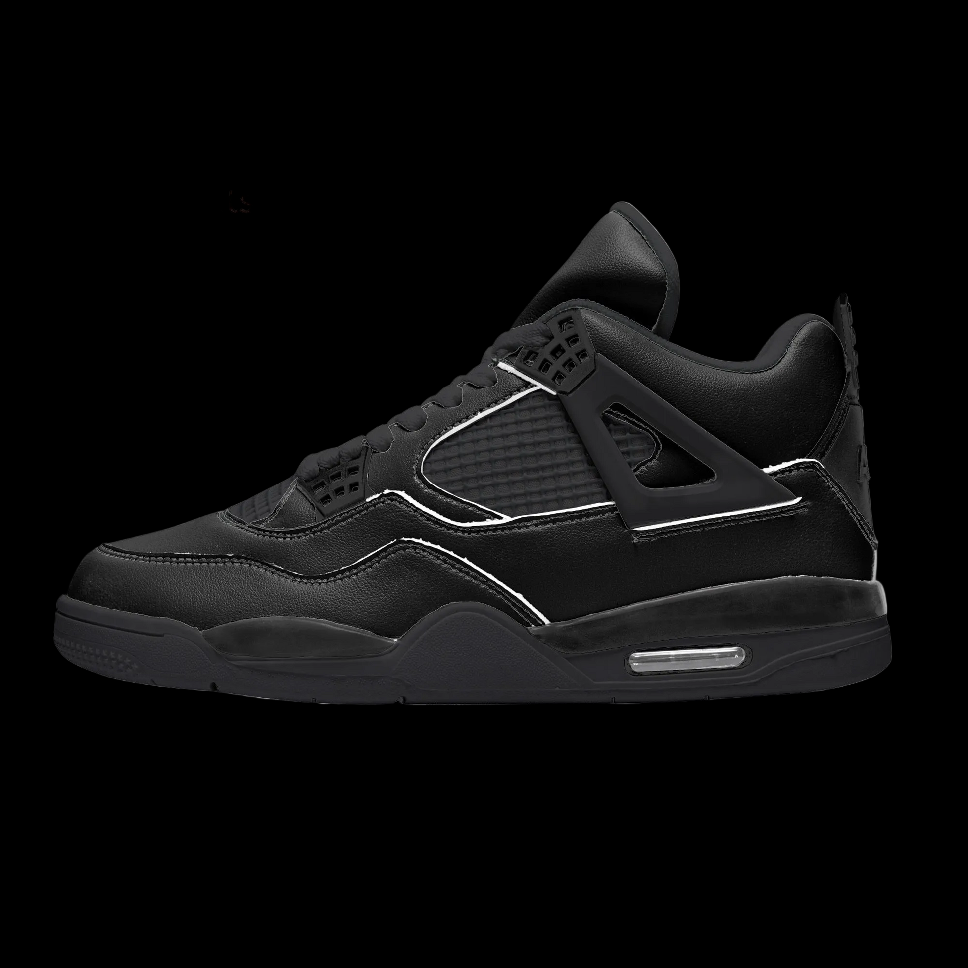Fuerza Retro Air Cuatro – OG Black Ops ONYX High Top Sneakers - Main Image