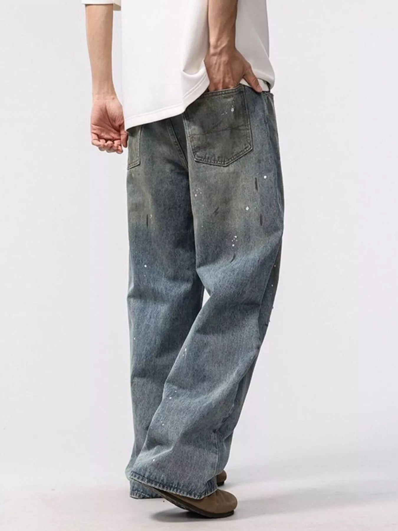 711 nan – Men's wide leg jeans streetwear fit