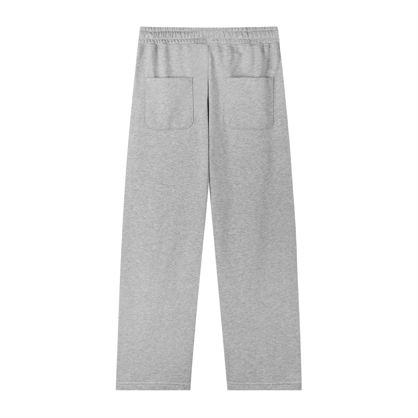 Plain Straight-Leg Sweatpants - leg opening/cuff detail