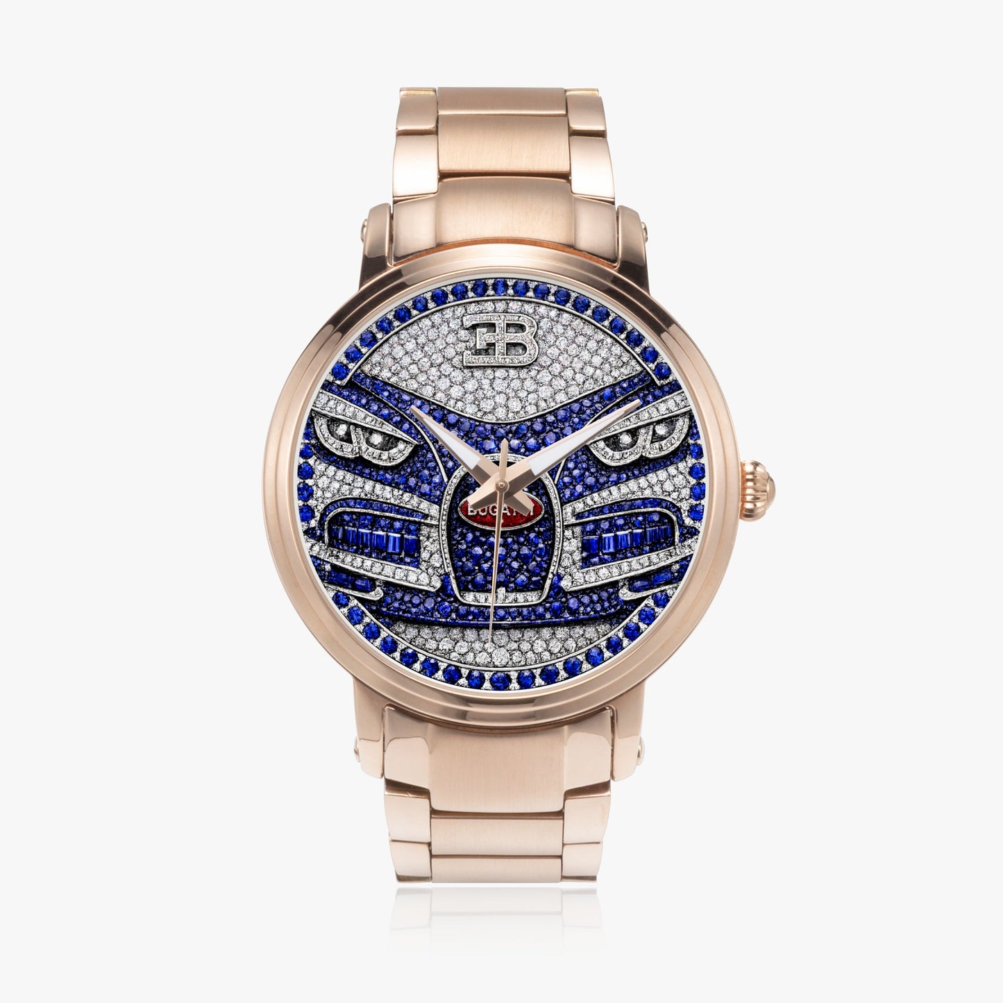 Jaycoh™ Bugati Chiron Turbilon Incrusted Diamonds 212. New Steel Strap Automatic Watch | Print-on-Demand Custom Watch - product photo | print on demand watch print custom watch