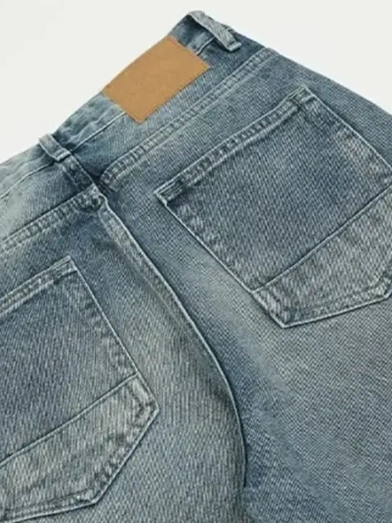 767 nan – Men's wide leg jeans streetwear fit