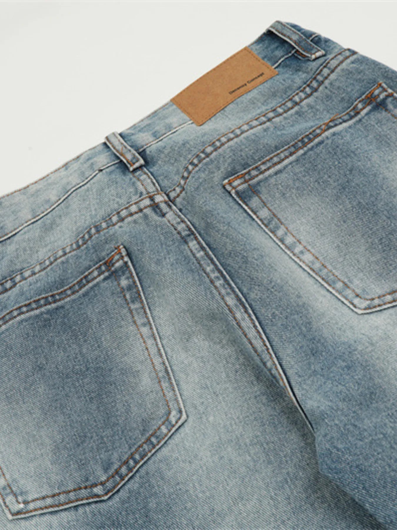 1270 Men's Letter Loose Fit Jeans – men's graphic jeans (detail view 6)
