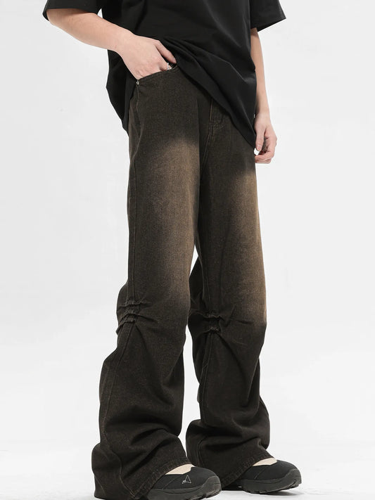 1288 Men's Relaxed Fit Vintage Wash Flare Jeans – men's flare jeans (Y2K) (main view)